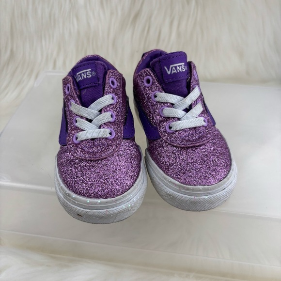 Vans Other - Vans Kids Glittery Purple Sneakers